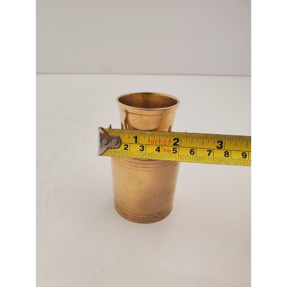 Milk pot / dairy cans / container || Vintage solid brass || small figurine / - Picture 8 of 10